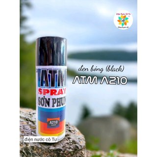 Sơn xịt màu đen, đen bóng a210 atm spray