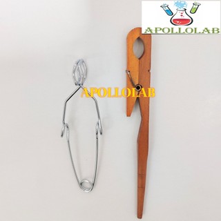 Kẹp gắp ống nghiệm inox và gỗ