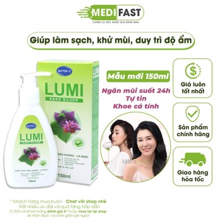 Dung dịch vệ sinh phụ nữ trầu không Lumi Nano Silver 150ml - Mẫu mới - Giúp bảo vệ vùng kín, khử mùi hôi, duy trì độ ẩm