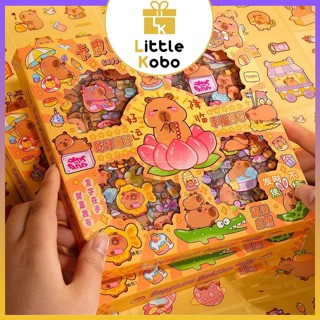 [Capybara] Hộp 100 Tấm Sticker Capybara Hình Dán Chuột Lang Nước Trang Trí Dễ Thương Đồ Chơi Trẻ Em