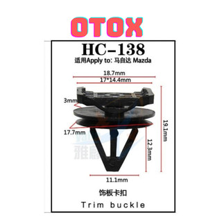 Bộ 20 đinh tán, chốt vít nở vit Nhựa Loại 1 cho xe hơi ô tô honda Nhựa Nylon Polyme AHC138
