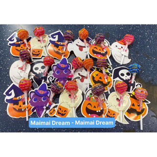 Set 60 giấy cắm kẹo HALLOWEEN, giấy cắm bút, quà tặng học sinh