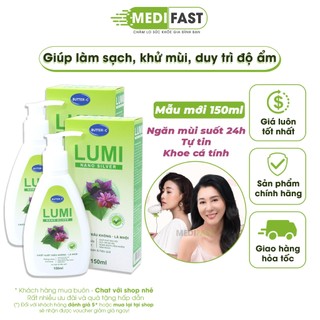Dung dịch vệ sinh trầu không Lumi Nano Silver 150ml - Mẫu mới - Combo 2 chai ddvs giúp khử mùi hôi, duy trì độ ẩm
