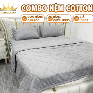 Nệm Topper PL5, Combo nệm topper gối chăn chần bông Microfiber PL5-CB, may biên chắc chắn Duhalatex Store