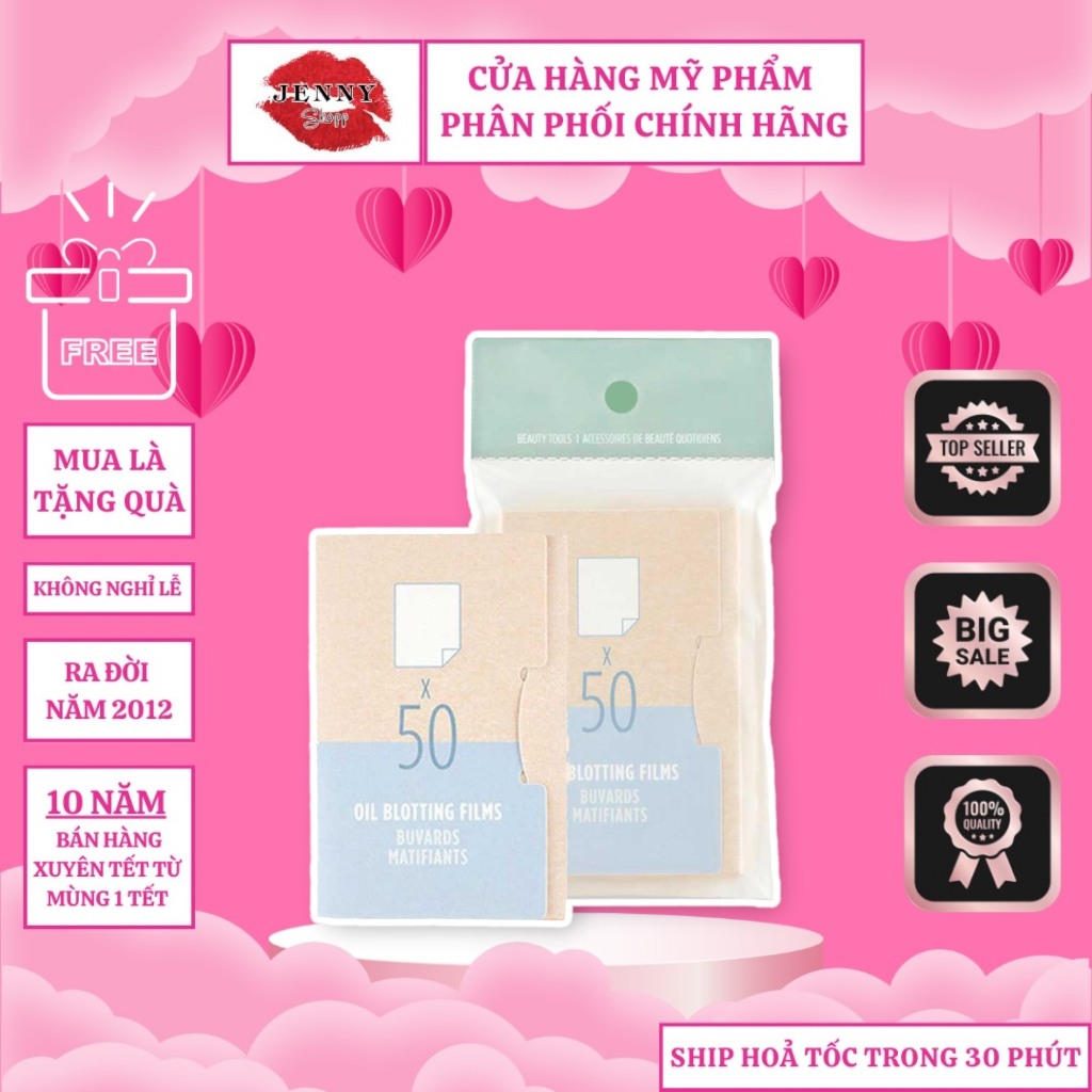 Giấy Thấm Dầu Oil Blotting Films Túi 50 Miếng
