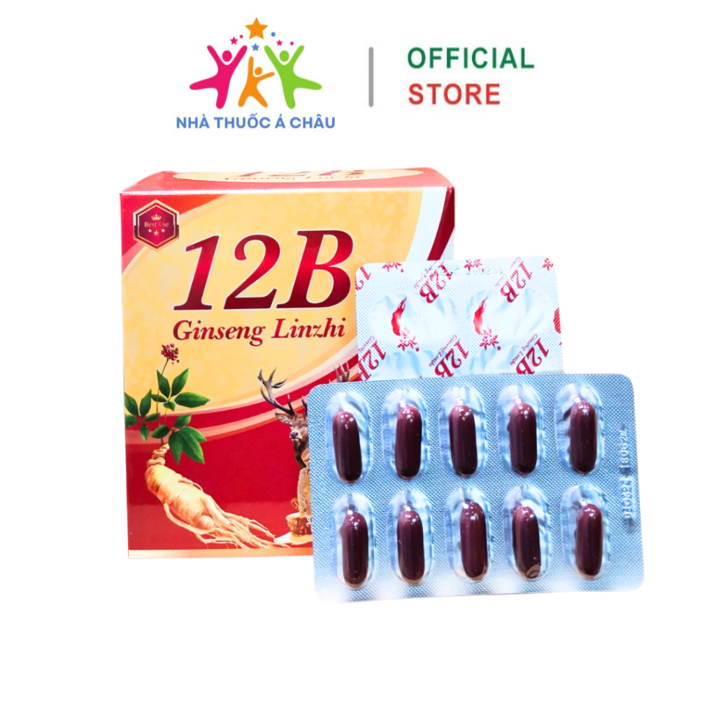 Viên uống 12B Ginseng Linzhi Giúp bổ sung sức khỏe, tăng cường sức đề kháng - Hộp 100 viên
