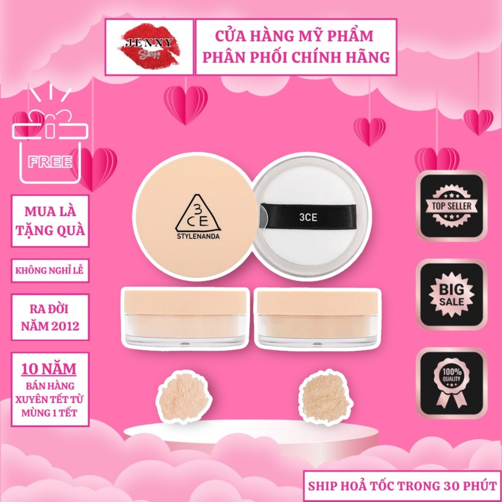 Phấn Phủ Bột 3CE Natural Finish Loose Powder