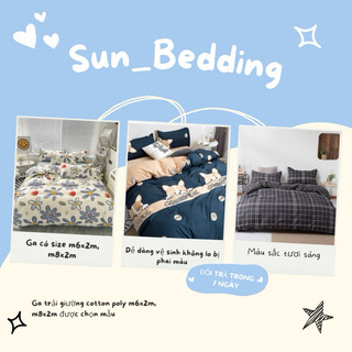 Ga trải giường cotton poly m6x2m, m8x2m được chọn mẫu