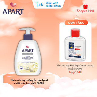 [Tặng 1 gel khô 100ml] Nước rửa tay dưỡng ẩm da Apart chiết xuất hoa nhài 500ML