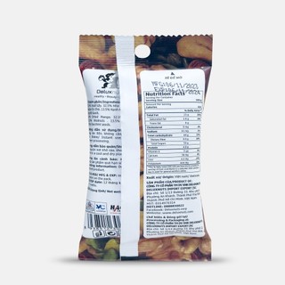 Gói Hạt MIXED DELUXNUTS 40g Tiện Lợi | Hạt Hạnh Nhân, Óc Chó, Nho Khô Úc, Xoài Sấy Dẻo, Hạt Bí Xanh