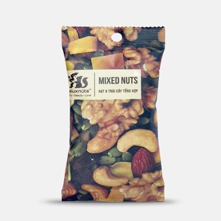 Gói Hạt MIXED DELUXNUTS 40g Tiện Lợi | Hạt Hạnh Nhân, Óc Chó, Nho Khô Úc, Xoài Sấy Dẻo, Hạt Bí Xanh