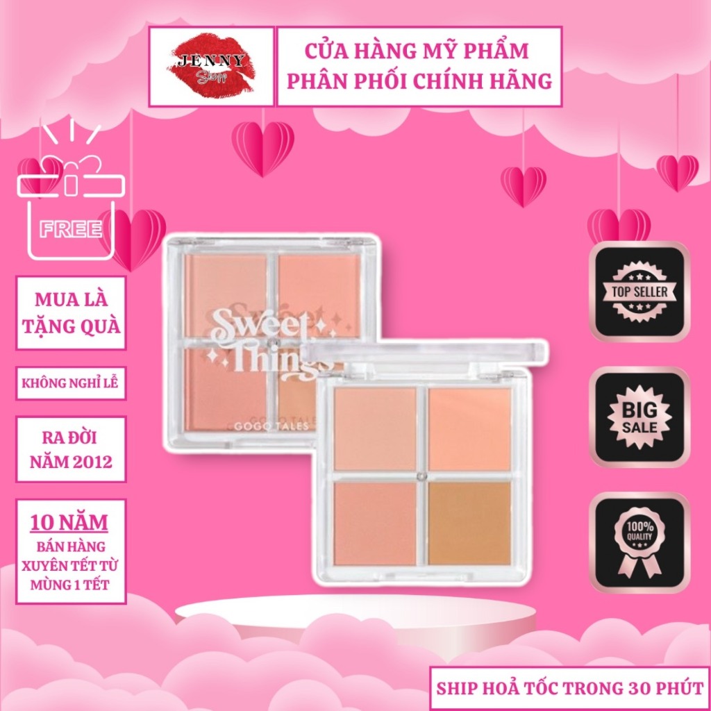 Bảng Phấn Má 4 Ô Gogo Tales Sweet Things