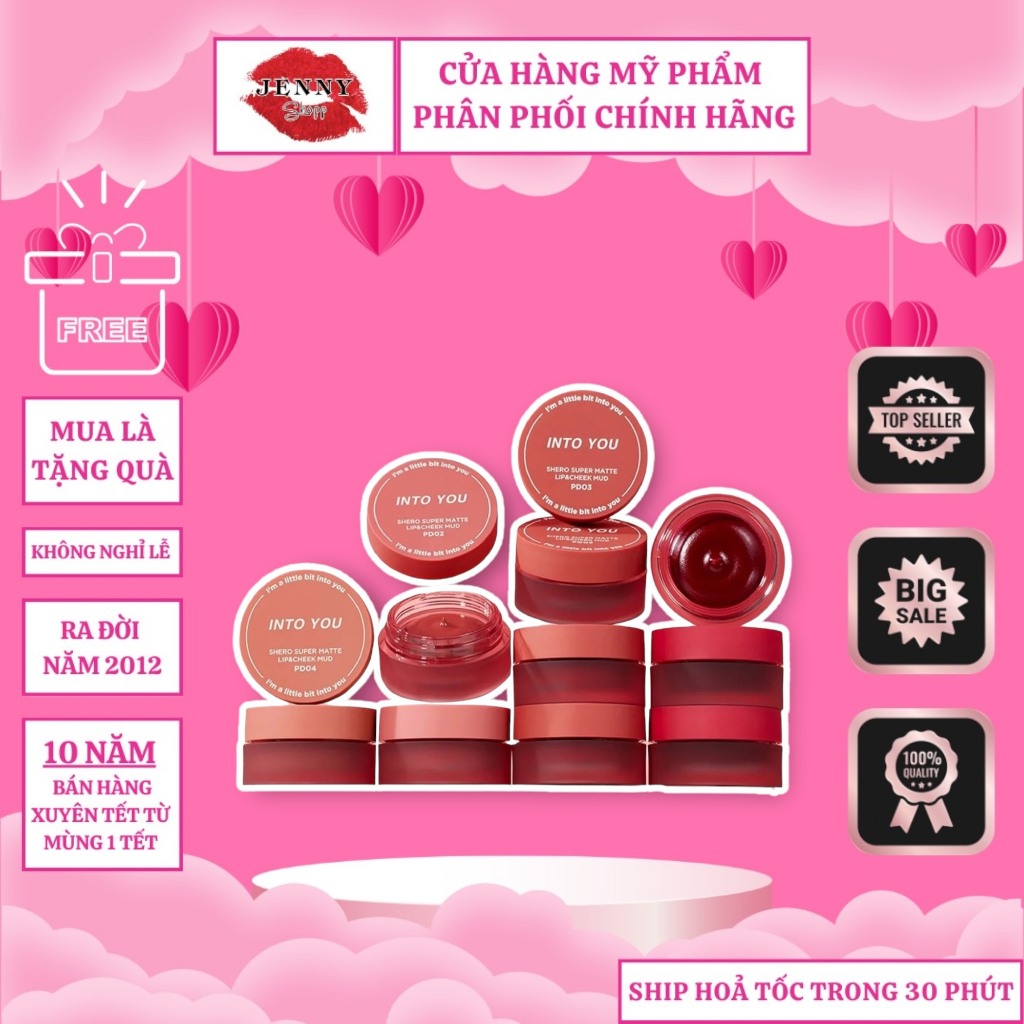 Son Kem Lì Dạng Bùn & Má Hồng Into You Shero Super Matte Lip & Check Mud