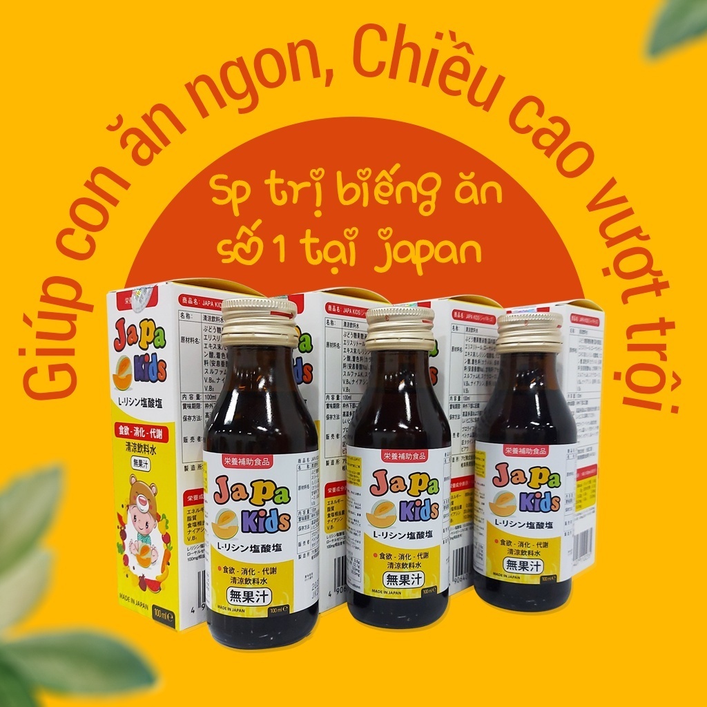 Combo 3 tặng 1 siro ăn ngon Japa Kids kích thích ăn ngon giúp bé tăng hấp thu phát triển chiều cao