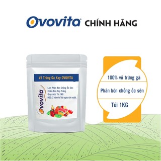 Vỏ Trứng Gà Xay OVOVITA 1kg Chăm Sóc Cây, Chống Ốc Sên