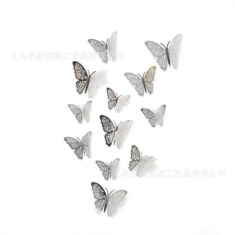 set 12 bướm meca trang trí bánh