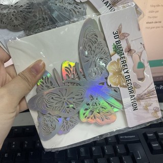 set 12 bướm meca trang trí bánh