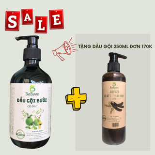 Dầu gội bưởi và bồ kết Boboon kích mọc tóc con, ngăn rụng, sạch gàu
