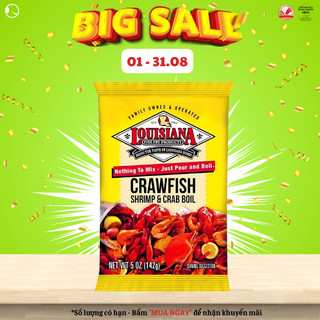 [GIAO NHANH HCM] Bột Gia Vị Hải Sản Louisiana Crawfish Shrimp & Crab Boil Mỹ Siêu Ngon Gía Tốt - Gói 142Gr