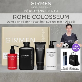 Giftbox rome colosseum sirmen europe gồm sữa tắm gội nam - dầu gội nam - dung dịch vệ sinh và sữa rửa mặt nam