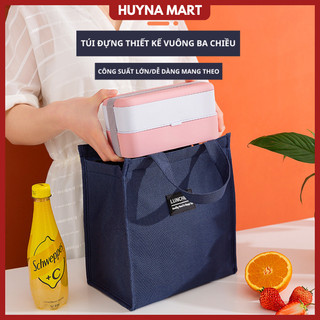  Túi đựng hộp cơm giữ nhiệt LunchBag chất liệu vải Oxford cao cấp thiết kế vuông 3 chiều dễ dàng mang theo TD118 