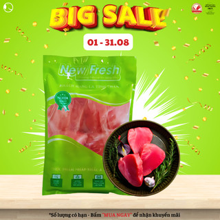 Thịt cá ngừ đại dương fillet đỏ tươi phần đuôi - túi 500gr