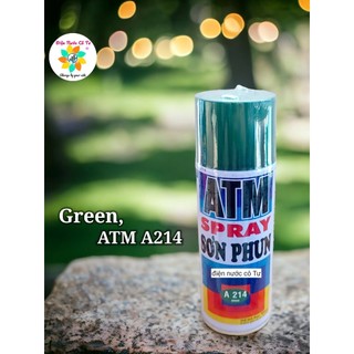 Sơn xịt màu xanh lá đậm green atm spray mã a214