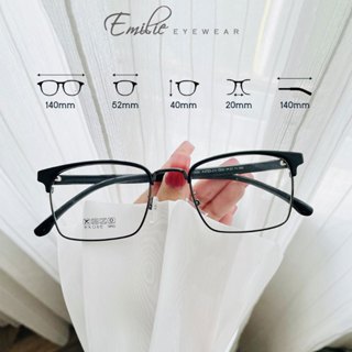 [ XẢ KHO CẮT MÃ ] Gọng kính clubmaster nam nữ Kính mắt Emilie chất liệu kim loại kết hợp nhựa dẻo 2723