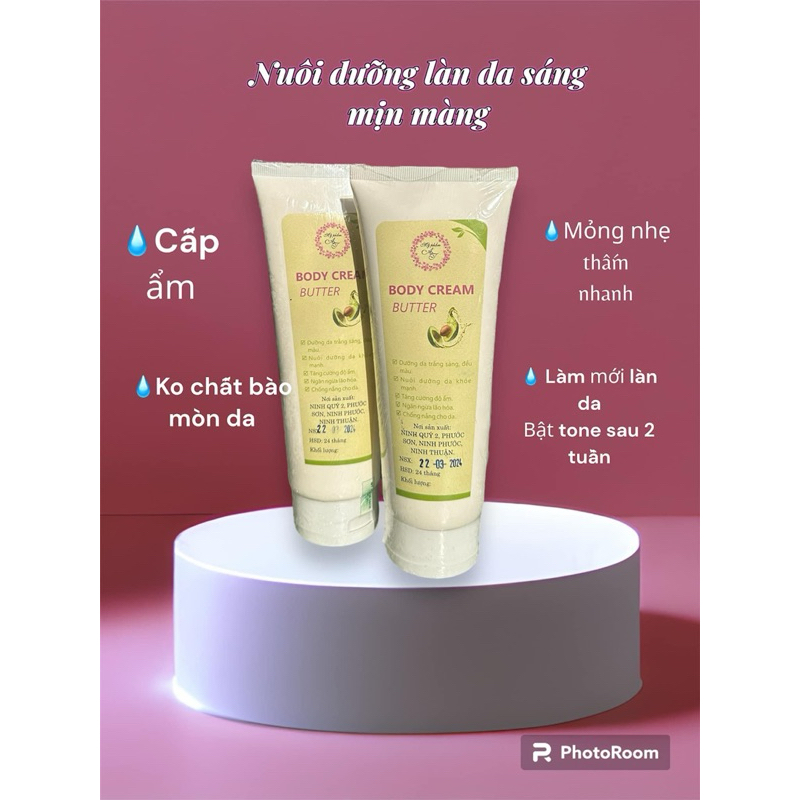 Kem dưỡng da body bơ