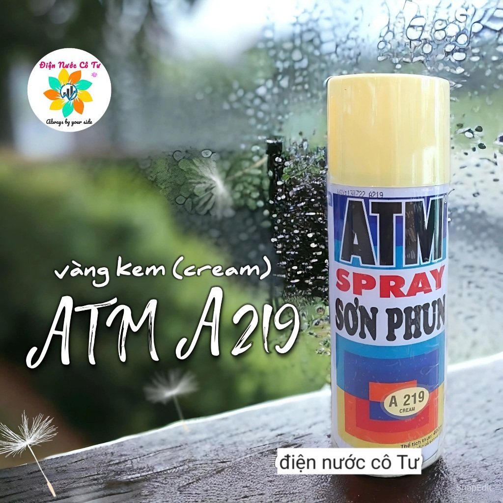 Bình phun sơn màu vàng kem CREAM ATM Spray mã A219