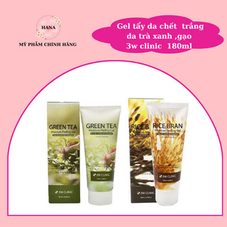 Gel Tẩy tế bào chết 3W CLINIC  Trà Xanh Green Tea Moisture Peeling Gel 180ml