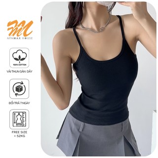 [XẢ KHO] Áo 2 dây vải thun Minmax House form ôm cá tính