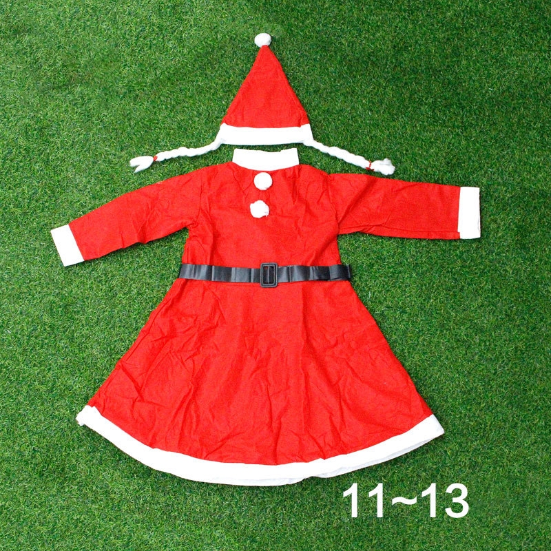 Bộ Quần Áo Noel Bé Gái N34 (11-13 tuổi) Bộ Đồ Bà Già Noel Mừng Giáng Sinh