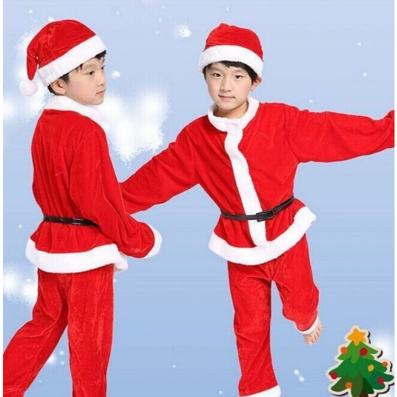 Bộ Quần Áo Noel Bé Trai N34 (Nhiều Size) Bộ Đồ Ông Già Noel Mừng Giáng Sinh