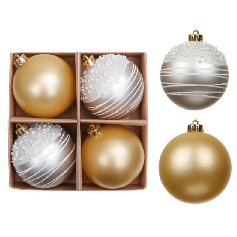 Set 4 Quả Châu 8cm E92 Treo Cây Thông Noel Phụ Kiện Trang Trí Giáng Sinh