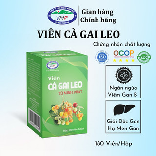 Viên cà gai leo vũ minh phát - mát gan - giải độc gan - hạ men gan - tăng cường chức năng gan