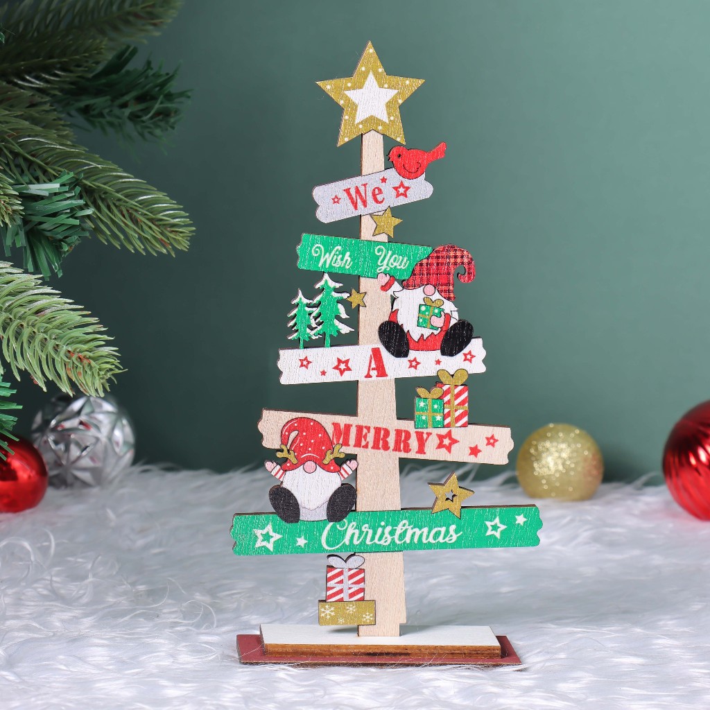 Chữ Gỗ Để Bàn Trang Trí Noel Phụ Kiện Giáng Sinh