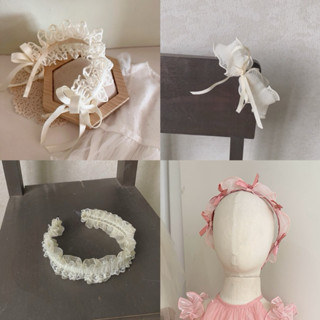 Headband Bờm tóc dành cho mẹ và bé handmade P'ti chou mix cùng yếm lụa, áo dài, váy