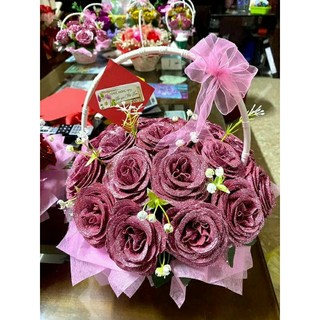 Giỏ nhựa cắm hoa mini ( rộng miệng 17cm)