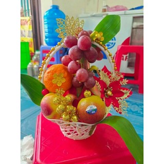 Giỏ nhựa cắm hoa mini ( rộng miệng 17cm)