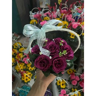 Giỏ nhựa cắm hoa mini ( rộng miệng 17cm)