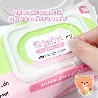 Khăn Ướt Cao Cấp Befou 100 Miếng
