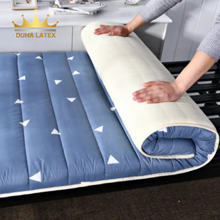Nệm Topper may viền hàng Loại 1 dày 9cm Nệm bông microfiber nguyên tấm gấp gọn văn phòng học sinh sinh viên DUHALATEX