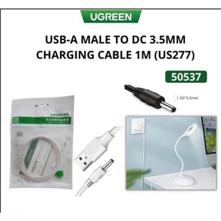 Dây nguồn USB 2.0 sang DC 3.5mm Ugreen 10376 50537 US277 ( 2 màu Đen + Trắng,chiều dài 1M)