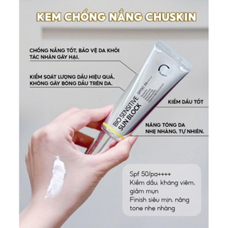  Kem chống nắng nâng tone kiềm dầu Chuskin 
