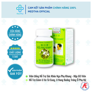 Nga Phụ Khang - Hỗ trợ giảm u xơ tử cung, u nang buồng trứng [Chính hãng - Hộp 60 viên]