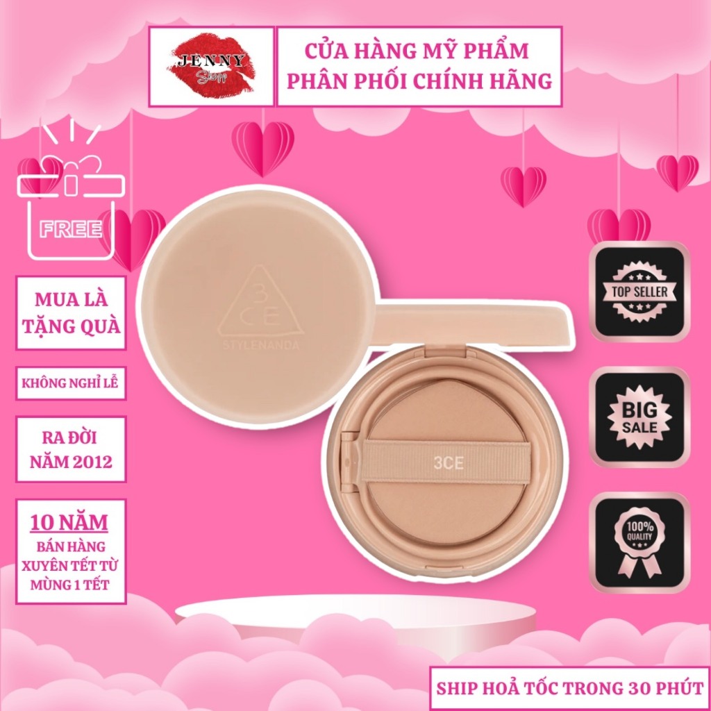 (Kèm Lõi) Phấn Nước 3CE Soft Matte Fit Cushion
