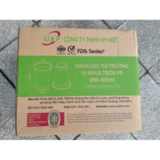 SỈ Thùng [1000] LY 500ML UKP DẦY THỊ TRƯỜNG , LY ĐÁY BẰNG PHI 95 , [KHÔNG KÈM NẮP]