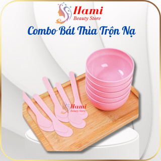 Combo trộn mặt nạ bát nhựa + thìa nhựa
