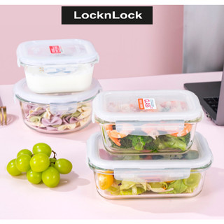 Hộp Thủy Tinh Chữ Nhật Lock&Lock LLG428 (630ml) LLG445 (1L) chính hãng